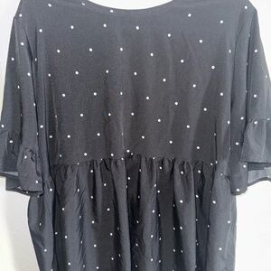 SHEIN Black and White Patterned Blouse